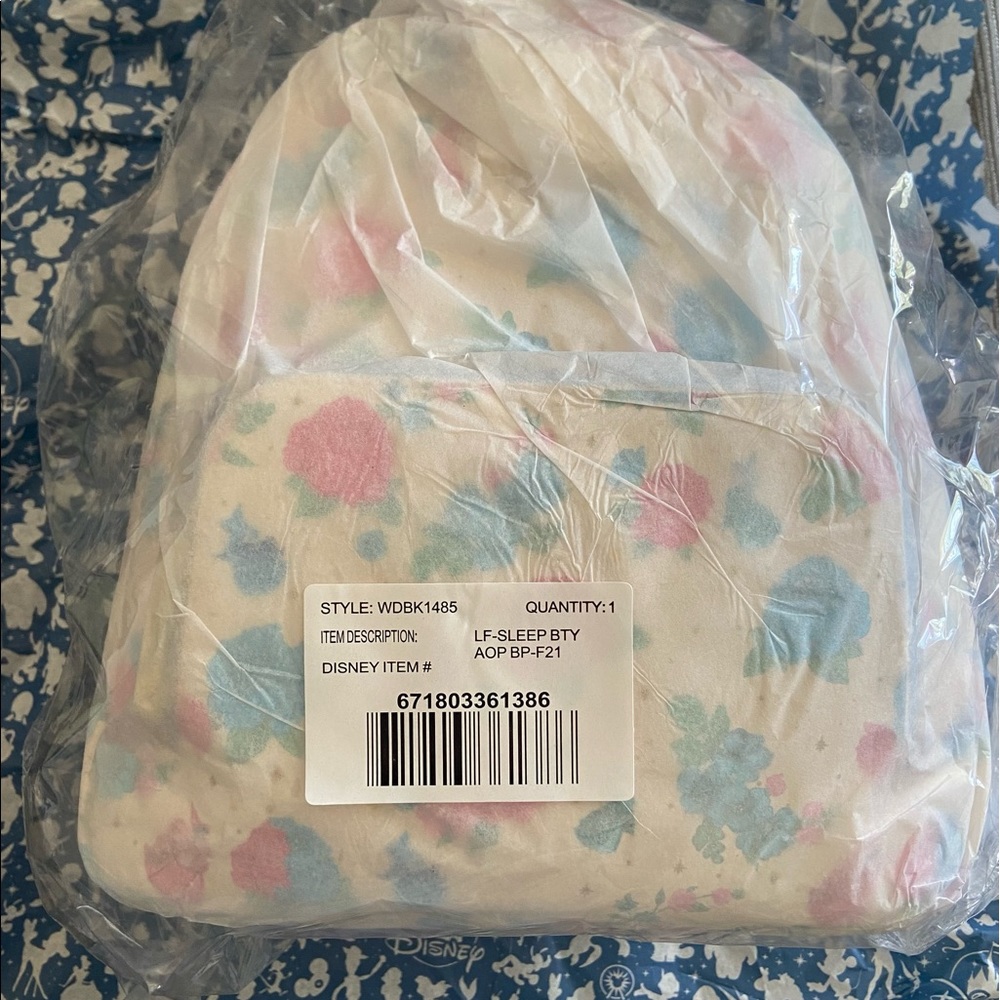 Disney Cream Backpack with Pink and Blue Accents